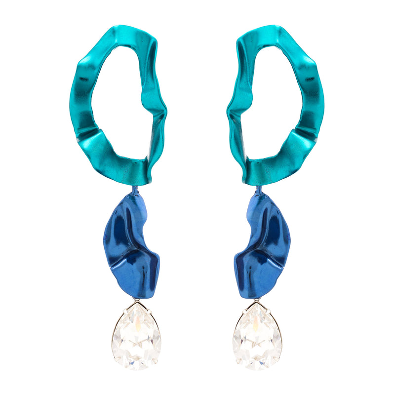 Multi-Shades Swiss, Sky & London Blue Topaz Drop Earrings Sterling Silver |  Kay Outlet